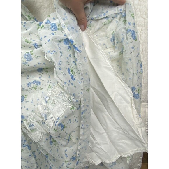 Jessica McClintock Gunne Sax Floral Lace Maxi Dress Cottage Core Prairie Vintage - Picture 14 of 16